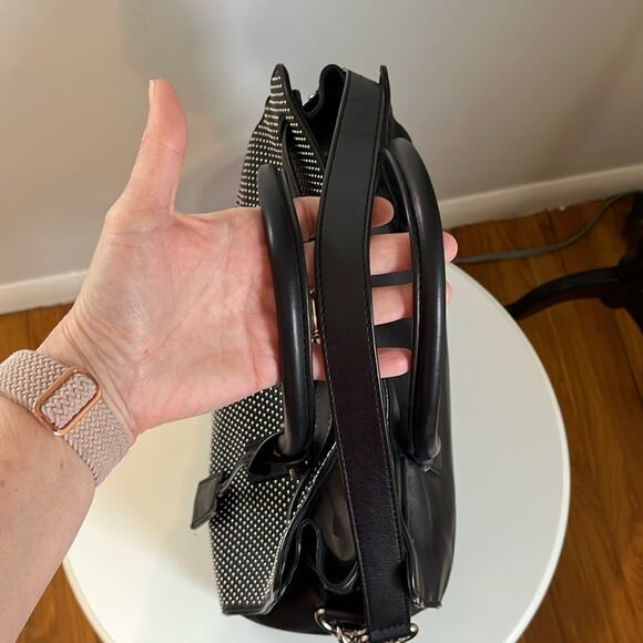 Michael Kors RARE Hamilton Studded Large Black Tote + MK Dust bag MSRP $558 EUC - Picture 10 of 16